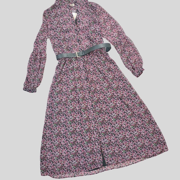 michael kors floral midi dresses